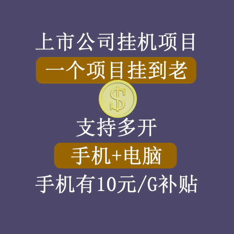 正规挂机项目,支持手机电脑一起挂,支持虚拟机多开,可以挂到老-最全资源库
