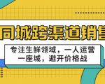 同城跨渠道销售，专注生鲜领域，一人运营一座城，避开价格战-最全资源库