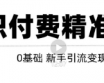 玩转知识付费项目精准引流,给你1套课多账号操作落地方案!-最全资源库