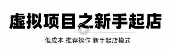 虚拟项目快速起店模式,0成本打造月入几万虚拟店铺!-最全资源库