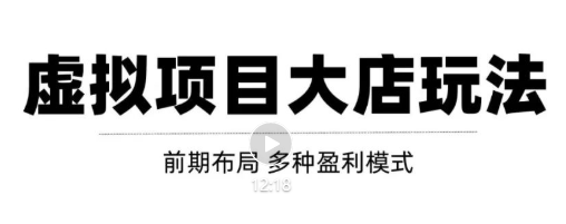 虚拟项目月入几万大店玩法分享,多店操作利润倍增(快速起店盈利)-最全资源库