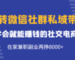 玩转微信社群私域带货,学会就能赚钱的社交电商,在家兼职副业再挣8000+-最全资源库