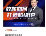教你如何打造超级IP,抖音流量红利新机遇(价值980元)-最全资源库