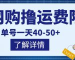 网购撸运费险项目,单号一天40-50+,实实在在能够赚到钱的项目【详细教程】-最全资源库