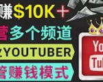 同时运作多个Youtube频道,不露脸,不录音,轻松制作热门节目,月入过万美元-最全资源库