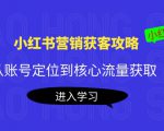 小红书营销获客攻略:从账号定位到核心流量获取,爆款笔记打造-最全资源库