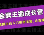 金牌主播成长营,一周从直播小白入门带货主播,让直播更简单-最全资源库