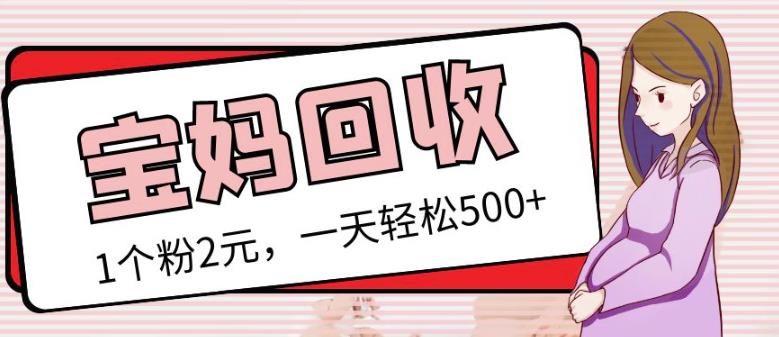 最新小红书母婴号宝妈粉回收项目,1个粉2元,一天轻松500+案例分享【粉丝包回收】-最全资源库