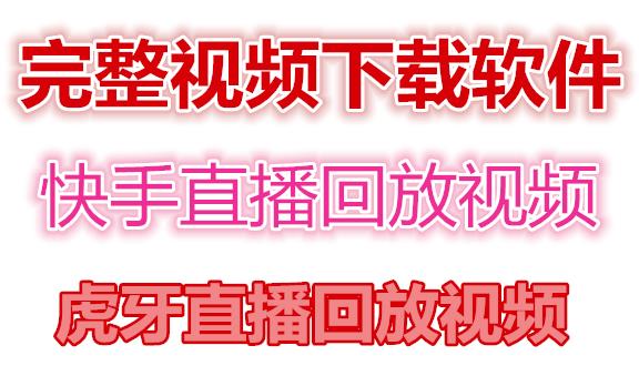 快手直播回放视频/虎牙直播回放视频完整下载(电脑软件+视频教程)-最全资源库