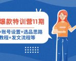 小红书爆款特训营11期：人设定位+账号设置+选品思路+拍照教程+发文流程等-最全资源库