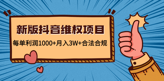 新版抖音维全项目:每单利润1000+月入3W+合法合规-最全资源库