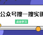 公众号搜一搜实训,收录与恢复收录、 排名优化黑科技,附送工具(价值998元)-最全资源库