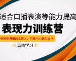 《表现力训练营》适合口播表演等能力提高，告别无感情的工具人，打造个人魅力ip-最全资源库