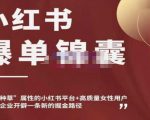 小红书爆单锦囊，自带种草属性+高质量女性用户，为你的企业开辟一条新的掘金路径-最全资源库