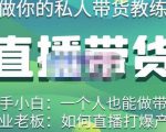 硬核传媒·直播带货（私人教练），实操实战教学，通俗易懂，学完后新手小白一个人也能做带货-最全资源库