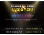 大V美食色彩法（相机拍美食+透亮美食灯光+电脑剪映调色），教你用相机拍出高级感的美食画面-最全资源库