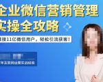 企业微信营销管理实操全攻略,链接11亿微信用户,轻松引流获客!-最全资源库