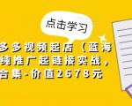 小乔·拼多多视频起店(蓝海项目),纯推广起链接实战,多玩法合集-价值2678元-最全资源库