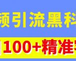 视频引流黑科技玩法，不花钱推广，视频播放量达到100万+，每日100+精准客源-最全资源库