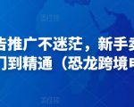 亚马逊广告推广不迷茫,新手卖家产品运营入门到精通(恐龙跨境电商)-最全资源库