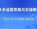 拼多多店铺运营思路与实操教程,快速学会拼多多开店和运营,少踩坑,多盈利-最全资源库