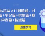 小红书电商运营从入门到精通，开店篇+选品篇+笔记篇+剪辑篇+赛道篇+内容篇+私域篇-最全资源库
