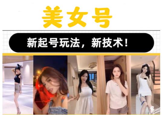 2023抖音快手短视频美女号课程制作玩法教程，美女号搬运新起号玩法，新技术（素材+教程）-最全资源库