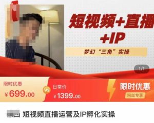 谦四·短视频直播运营及IP孵化实操,80节干货实操分享-最全资源库