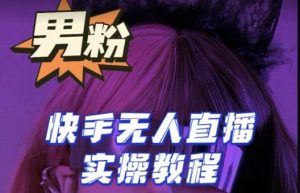 【男粉落地项目】零基础玩转男粉快手无人直播月入3w+,2023快手无人直播实操教程-最全资源库