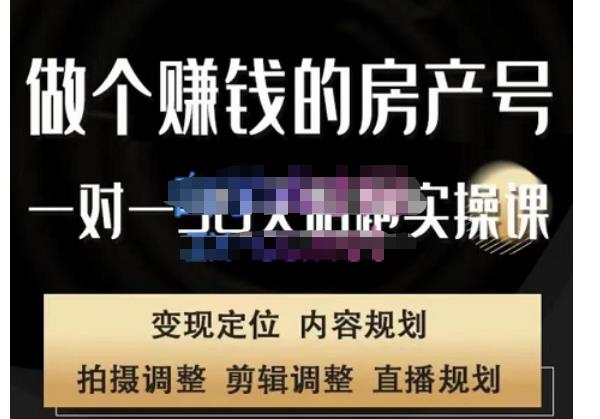 刘广标·同城房产号线上陪跑课，拍摄、剪辑、写文案、直播，做一个具有潜力价值的房产号-最全资源库