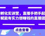 直播孵化实训营，直播手把手起号，赋能有实力想赚钱的直播团队-最全资源库