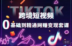 跨境短视频TIKTOK 0基础到精通网赚变现套课,跨境短视频独立站带货变现技巧-最全资源库