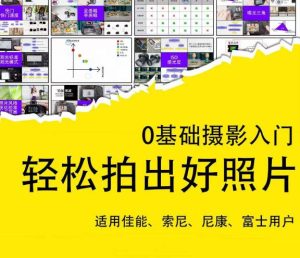 0基础摄影入门,轻松拍出好照片(适用佳能、索尼、尼康、富士用户)-最全资源库