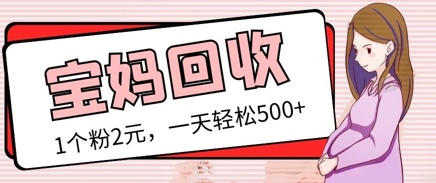 最新宝妈粉回收变现计划及胎教音乐高端变现玩法全套教程!(非老玩法)-最全资源库
