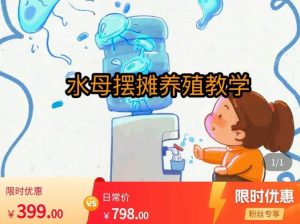 水母摆摊教学,包括摆摊技术、养殖技术、拿货渠道、抖音运营等-最全资源库