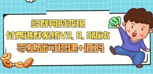 市面卖1288的最新多群同时变现付费进群系统V3.8.5版本(零基础可搭建+源码)-最全资源库