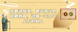 短剧训练营，最近很火的短剧教程，动辄一天几千上万的收入-最全资源库