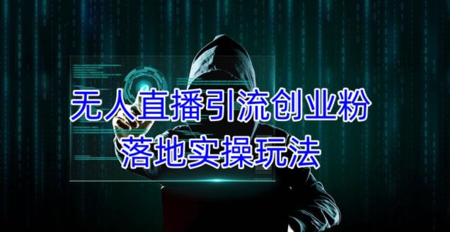 外面收费3980的无人直播引流创业粉落地实操玩法，单日引100+精准创业粉-最全资源库