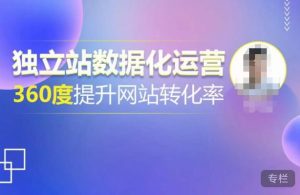 独立站数据化运营，360度提升网站转化率，亿级独立站大卖，带你用数据说话，提升转化率超过4%-最全资源库