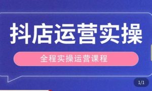 抖店运营全程实操教学课，实体店老板想转型直播带货，想从事直播带货运营，中控，主播行业的小白-最全资源库