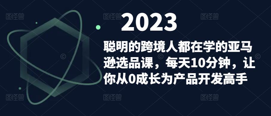 聪明的跨境人都在学的亚马逊选品课,每天10分钟,让你从0成长为产品开发高手-最全资源库