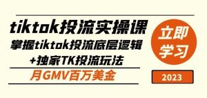 tiktok投流实操课:掌握tiktok投流底层逻辑+独家TK投流玩法月GMV百万美金-最全资源库