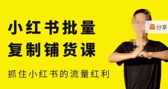 张宾·小红书批量复制铺货课，小红书0-1快速起号变现玩法，抓住小红书的流量红利（更新2023年3月）-最全资源库