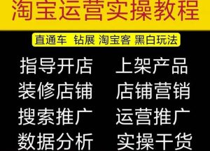 2023淘宝开店教程0基础到高级全套视频网店电商运营培训教学课程-最全资源库