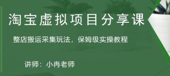 淘宝虚拟整店搬运采集玩法分享课：整店搬运采集玩法，保姆级实操教程-最全资源库