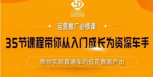35节课程带你从入门成长为资深车手,让系统学习直通车成为可能,帮你实现直通车的低花费高产出-最全资源库