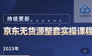 蓝七·2023京东店群整套实操视频教程,京东无货源整套操作流程大总结,减少信息差,有效做店发展-最全资源库
