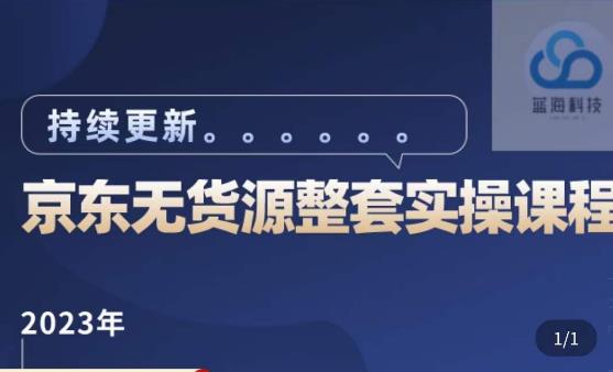 蓝七·2023京东店群整套实操视频教程,京东无货源整套操作流程大总结,减少信息差,有效做店发展-最全资源库