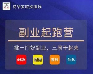 花爷-副业起跑营第2期，挑一门好副业，三周干起来（闲鱼｜小红书｜量化｜套利）-最全资源库