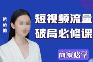 2023最新透糖短视频流量破局必修课——商家必学-最全资源库